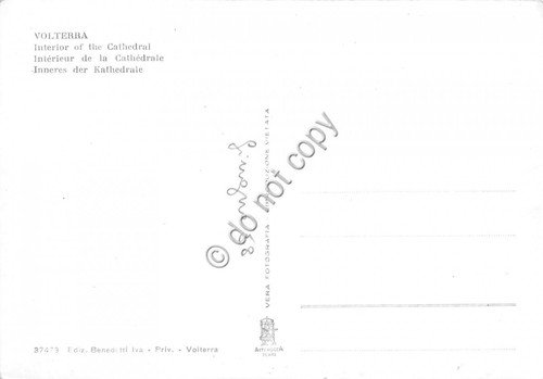 Cartolina Volterra Duomo Interno 1958 (Pisa) | Immagine Gallery 2
