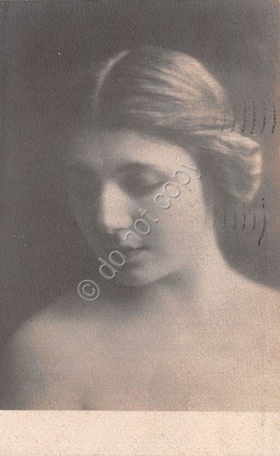Cartolina volto viso di donna 1925