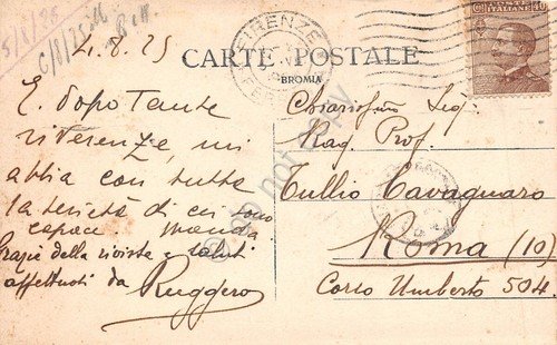 Cartolina volto viso di donna 1925