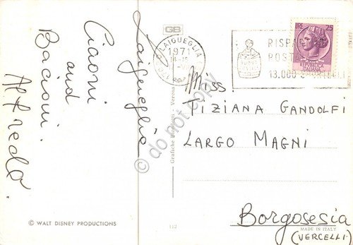 Cartolina Walt Disney Prod. Paperino in barca a vela 1971 | Immagine Gallery 2