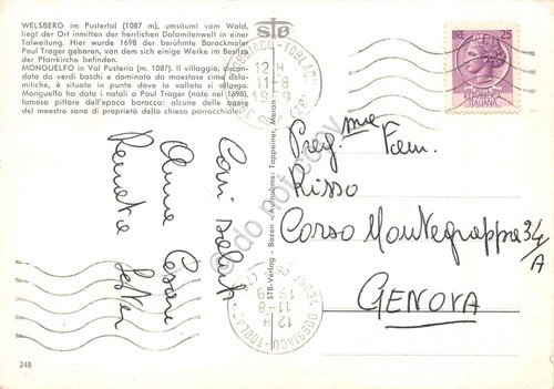 Cartolina Welsberg in Val Pusteria panorama 1969 | Immagine Gallery 2