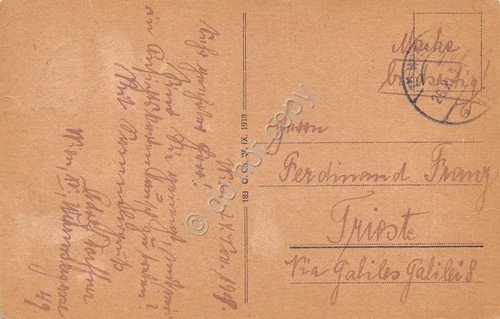 Cartolina Wien Belvedere 1919 Stamps 10 e 6 Heller