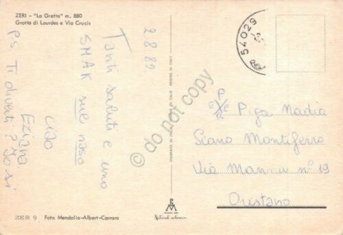 Cartolina Zeri vedute Grotta di Lourdes Via Crucis 1982 (Massa) | Immagine Gallery 3