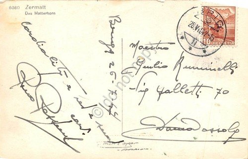 Cartolina Zermatt Des Matterhorn 1947 | Immagine Gallery 2