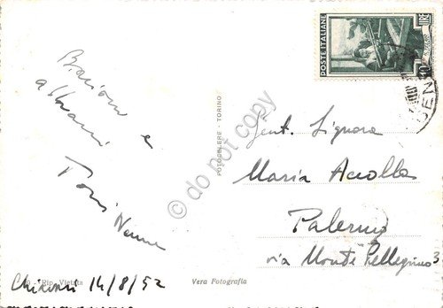 Cartolina Zoagli Castello Sem Benelli e Golfo Tigullio 1952 | Immagine Gallery 2