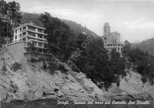 Cartolina Zoagli veduta dal mare del Castello Sem Benelli NVG …