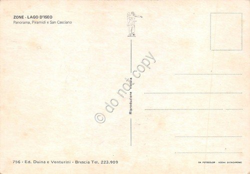 Cartolina Zone Lago d'Iseo Panorama Piramidi e San Casciano 4 …