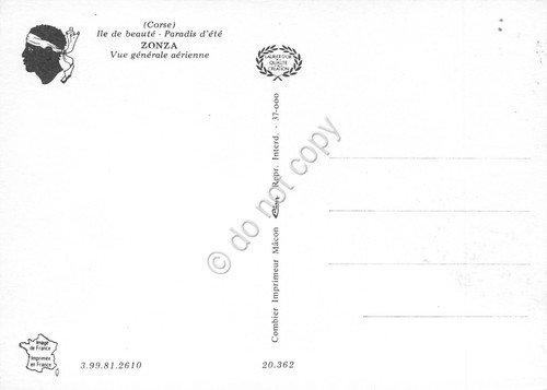 Cartolina Zonza Corsica panorama aereo anni '80 | Immagine Gallery 2