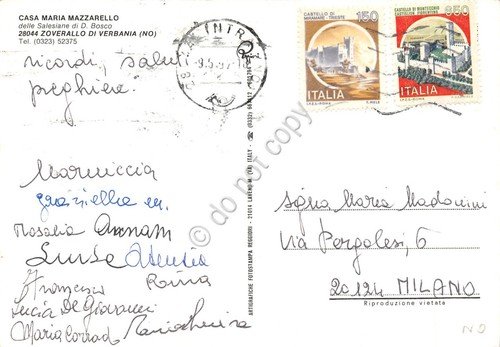 Cartolina Zoverallo di Verbania Casa Maria Mazzarello 1997 | Immagine Gallery 2