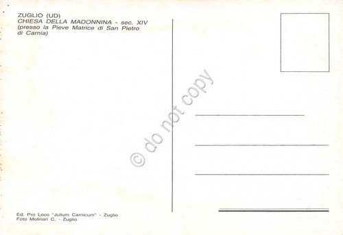 Cartolina Zuglio Chiesa della Madonnina