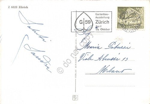 Cartolina Zurich multi view 1959