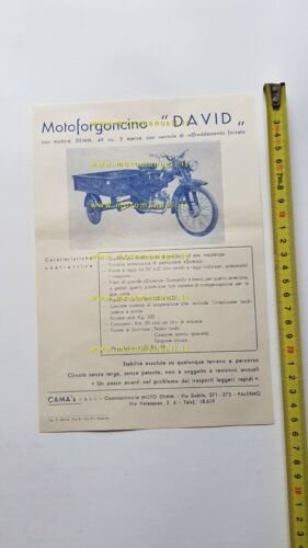 Casalini David 50 Motocarro anni 60 depliant originale ITALIANO 3 …