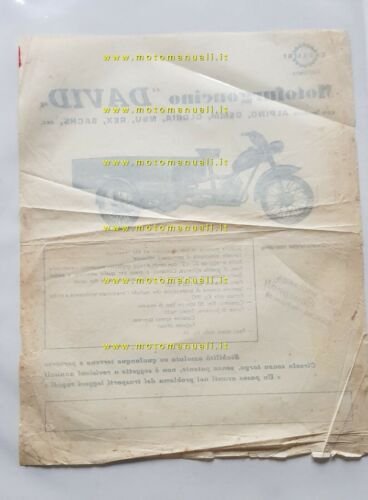Casalini David 50 motofurgone motocarro anni 50 depliant originale brochure