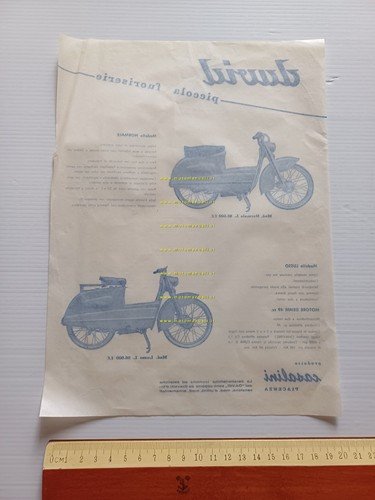 Casalini David 50 scooter Normale-Lusso 1957 depliant originale brochure
