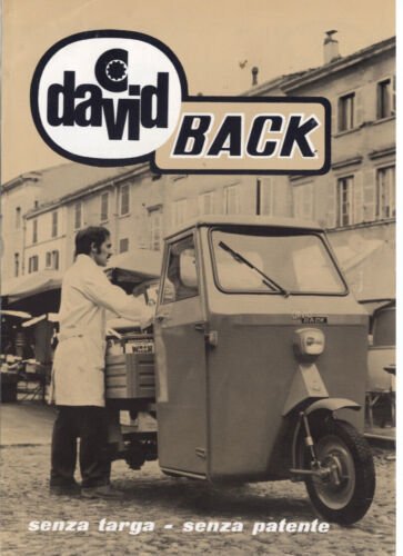 Casalini David Back 50 motocarri depliant originale 3 wheeler brochure