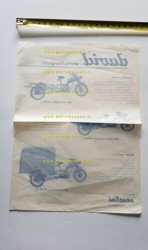 Casalini David motofurgoni motocarri anni 50 depliant originale brochure