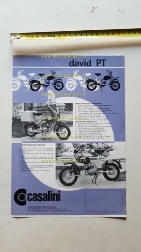 Casalini David PT 50 ciclomotore trasporto anni 70 depliant originale …