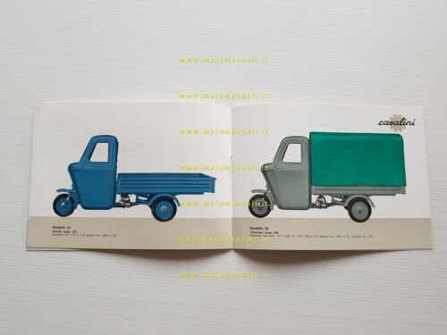 Casalini produzione motocarri David CID anni 70 depliant originale italiano