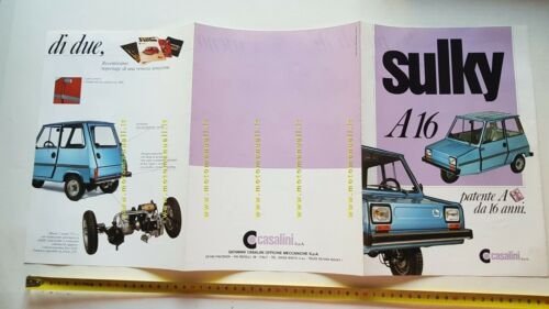 Casalini Sulky 125 A 16 microauto depliant originale brochure