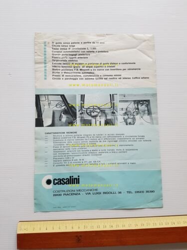 Casalini Sulky 50 1a serie depliant originale italiano