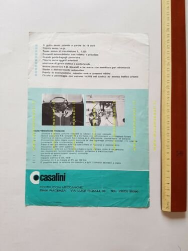 Casalini Sulky 50 Cabriolet 1973 depliant moto originale