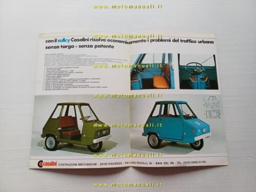 Casalini Sulky 50 microauto depliant italiano originale