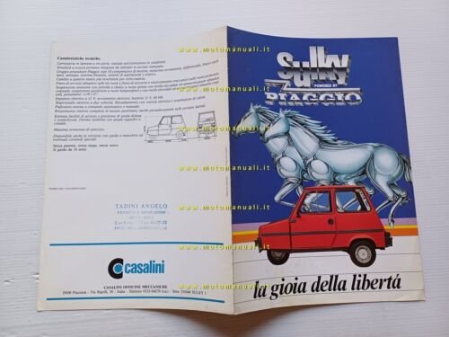Casalini Sulky motore Piaggio SP 50 1989 depliant ITALIANO microauto …