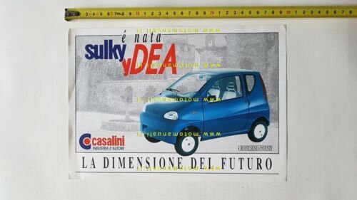 Casalini Sulky Ydea microauto 2000 depliant originale italiano brochure microcar