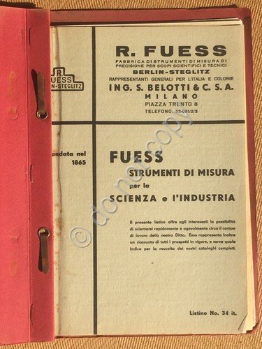 Catalogo - R. Fuess Berlin - Strumenti Misura - Belotti … | Immagine Gallery 2