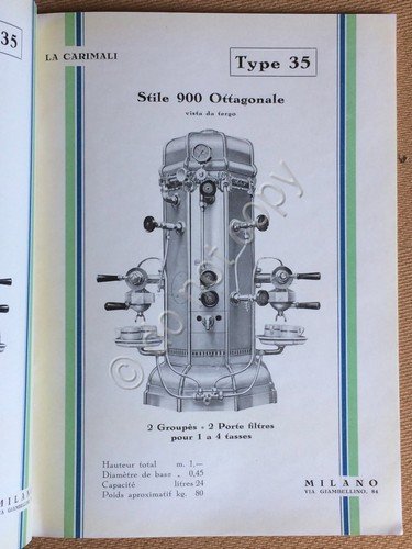 Catalogo D'Epoca - La Carimali Milano - Macchine Caffè - … | Immagine Gallery 2