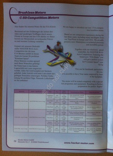 Catalogo modellismo dinamico Hacker brushless motors 2006 | Immagine Gallery 2