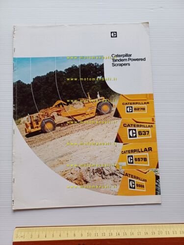 Caterpillar 627B 637 657B 666B wheel tractor scrapers depliant anni …
