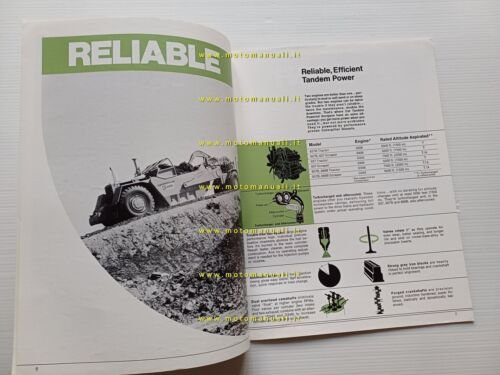 Caterpillar 627B 637 657B 666B wheel tractor scrapers depliant anni …