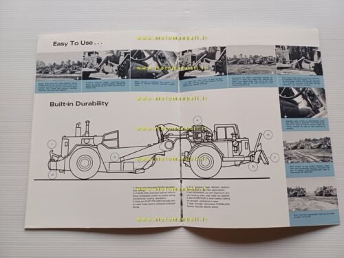 Caterpillar 627B 637 657B wheel tractor scrapers depliant anni 70 …
