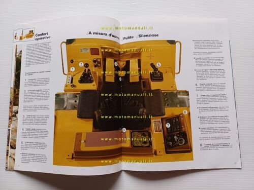 Caterpillar pale cingolate 943 953 963 973 anni 80 depliant …