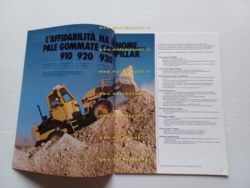 Caterpillar pale gommate 910 920 930 1983 depliant italiano originale