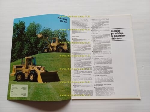 Caterpillar pale gommate 950D 966B 1982 depliant italiano originale