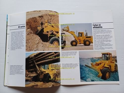 Caterpillar pale gommate 950D 966B 1982 depliant italiano originale