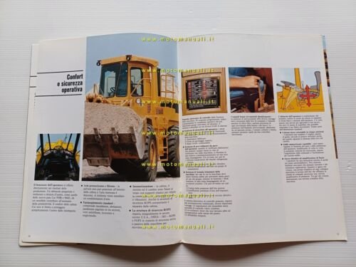 Caterpillar pale gommate 950D 966B 1982 depliant italiano originale