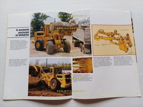 Caterpillar pale gommate 950D 966B 1982 depliant italiano originale