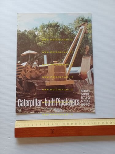 Caterpillar posatori di tubature anni 60 depliant originale USA