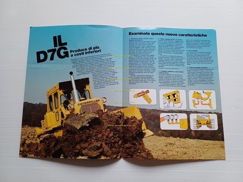 Caterpillar trattore D7G 1976 depliant italiano originale