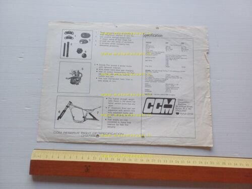 CCM B5 500 - B6 600 Cross 1975 depliant INGLESE …