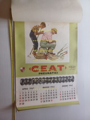 CEAT Pneumatici calendario 1962 italiano originale completo