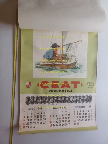 CEAT Pneumatici calendario 1963 italiano originale completo