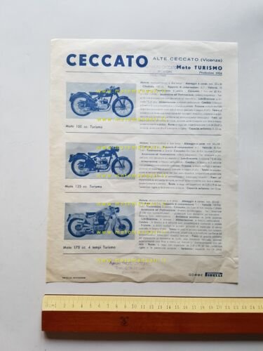 Ceccato modelli turismo 100 - 125 - 175 1954 depliant …