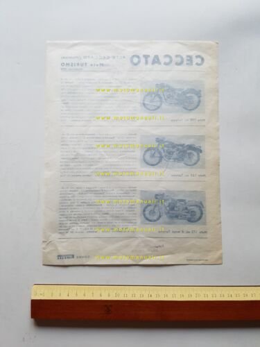 Ceccato modelli turismo 100 - 125 - 175 1954 depliant …