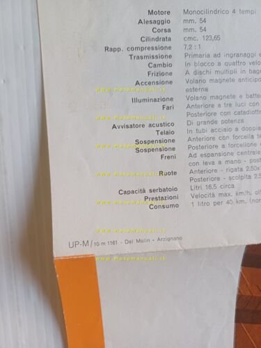 Ceccato produzione moto - motori 1961 depliant italiano originale