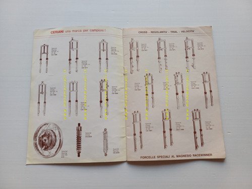 CERIANI forcelle ammortizzatori freni catalogo listino originale anni 70