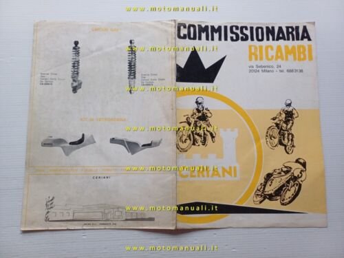 Ceriani produzione forcelle ammortizzatori anni 70 depliant italiano originale